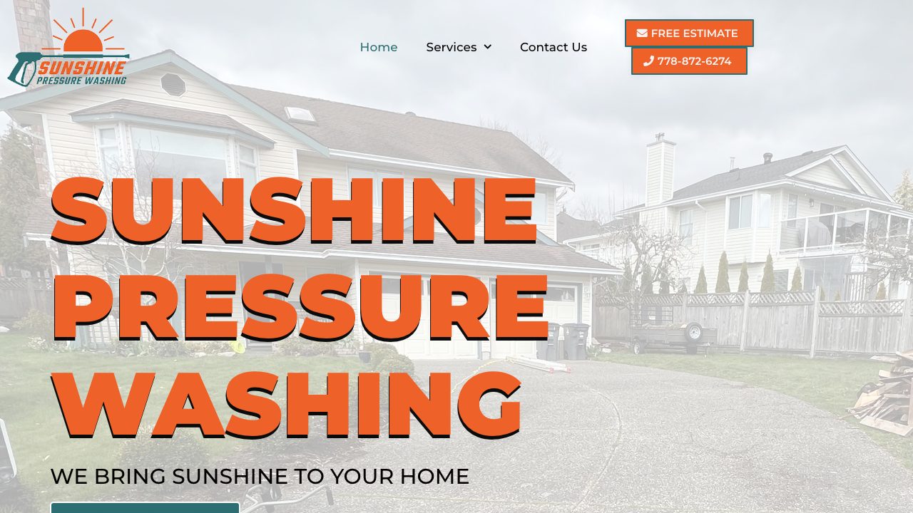 Sunshine Pressure Washing website