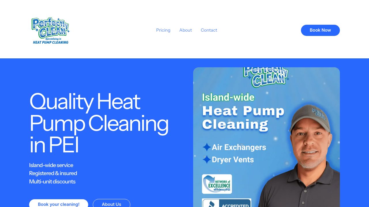 Perfectly Clean website