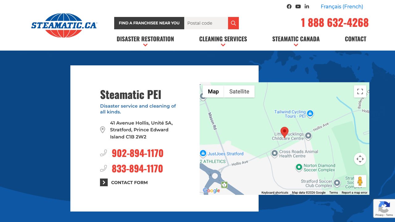 Steamatic PEI Restoration Professionals website