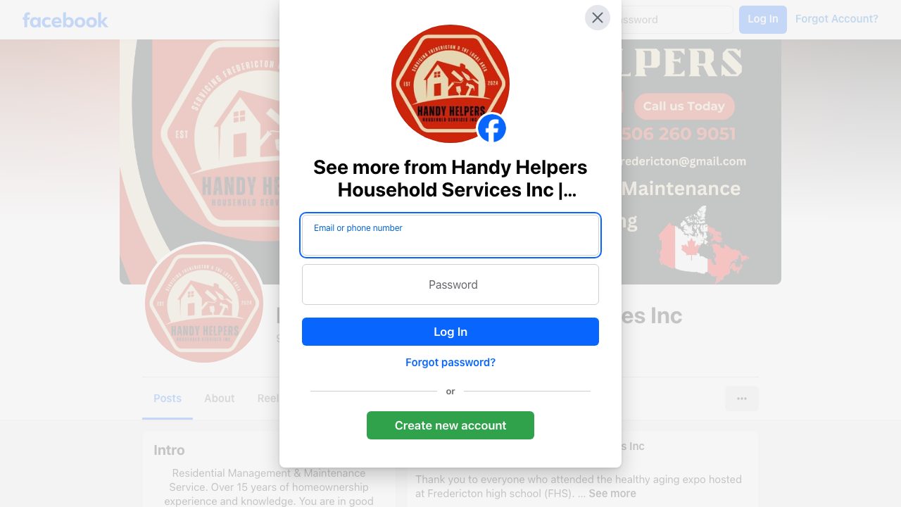 Handy Helpers Household Services Inc website