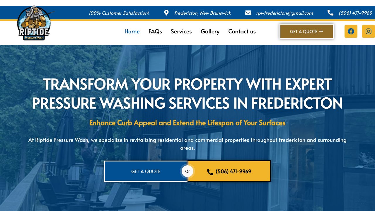 Riptide Pressure Wash - Fredericton, NB website