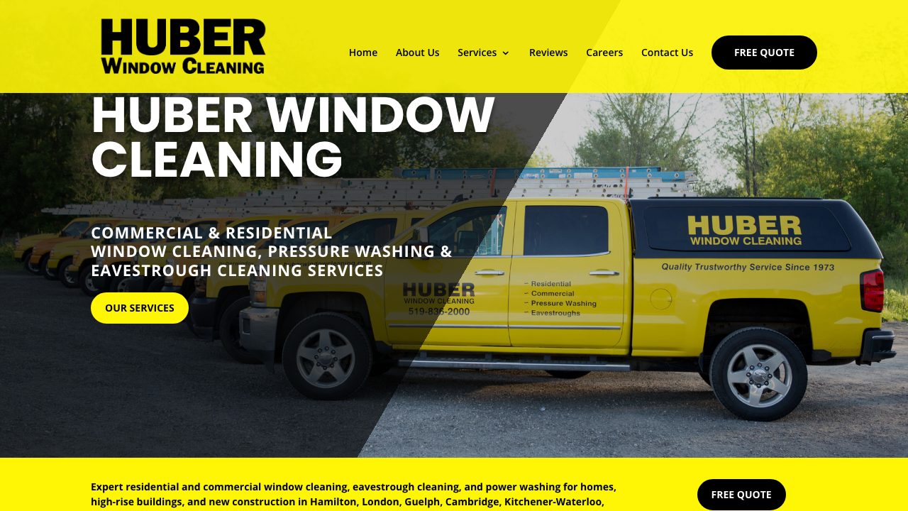Huber Window Cleaning website