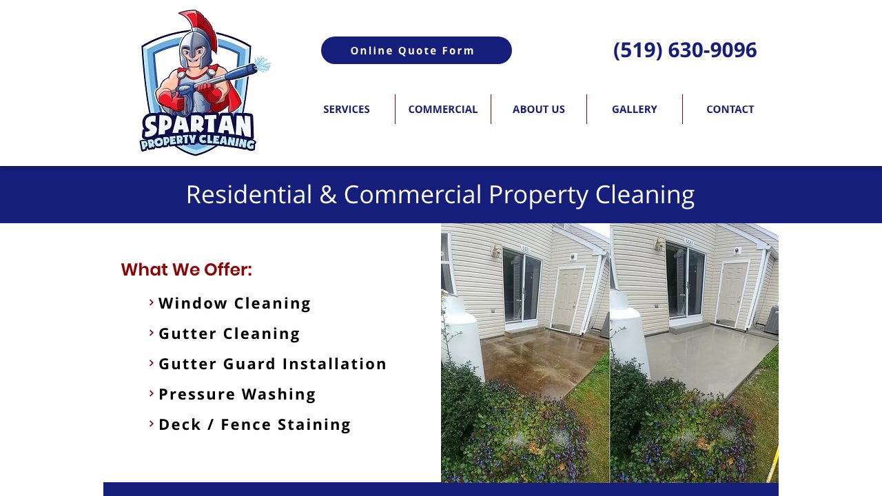 Spartan Property Cleaning website