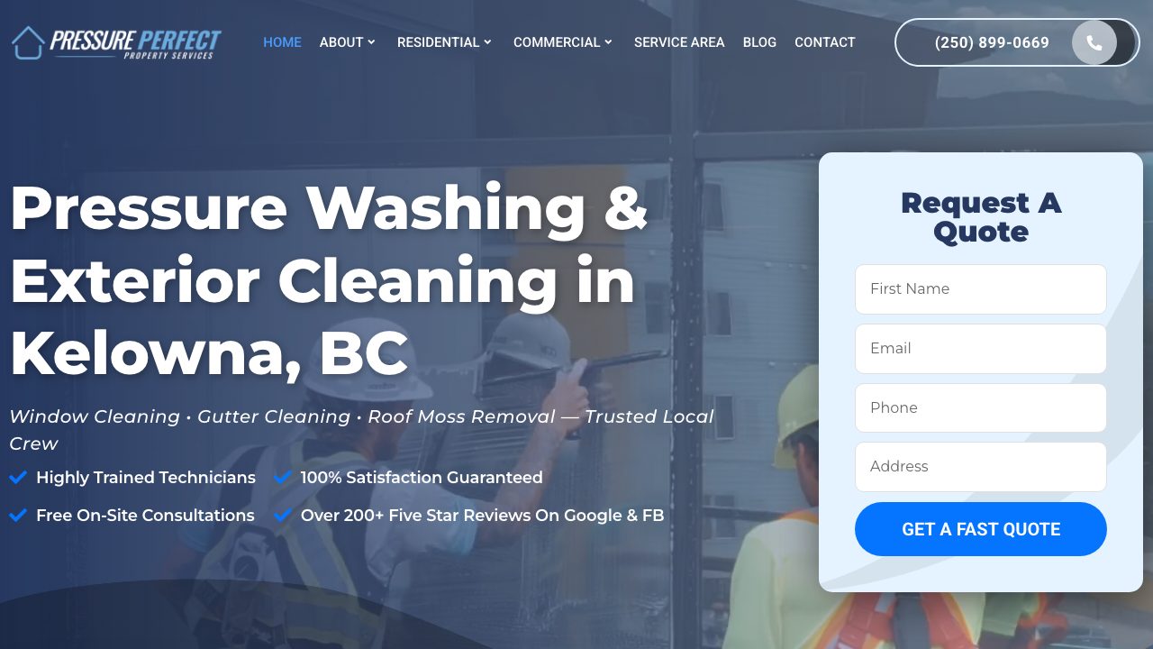 Pressure Perfect Property Services - Pressure Washing & Window Cleaning website
