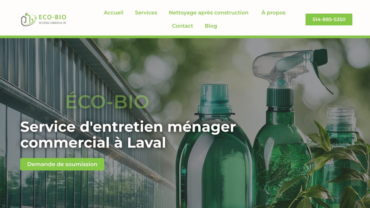 Eco-Bio Nettoyage Commercial Inc website