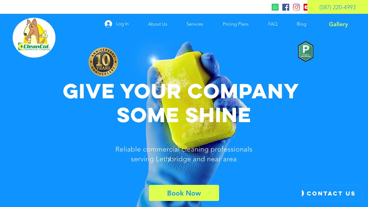 CleanCol Commercial Cleaning Services | Lethbridge website