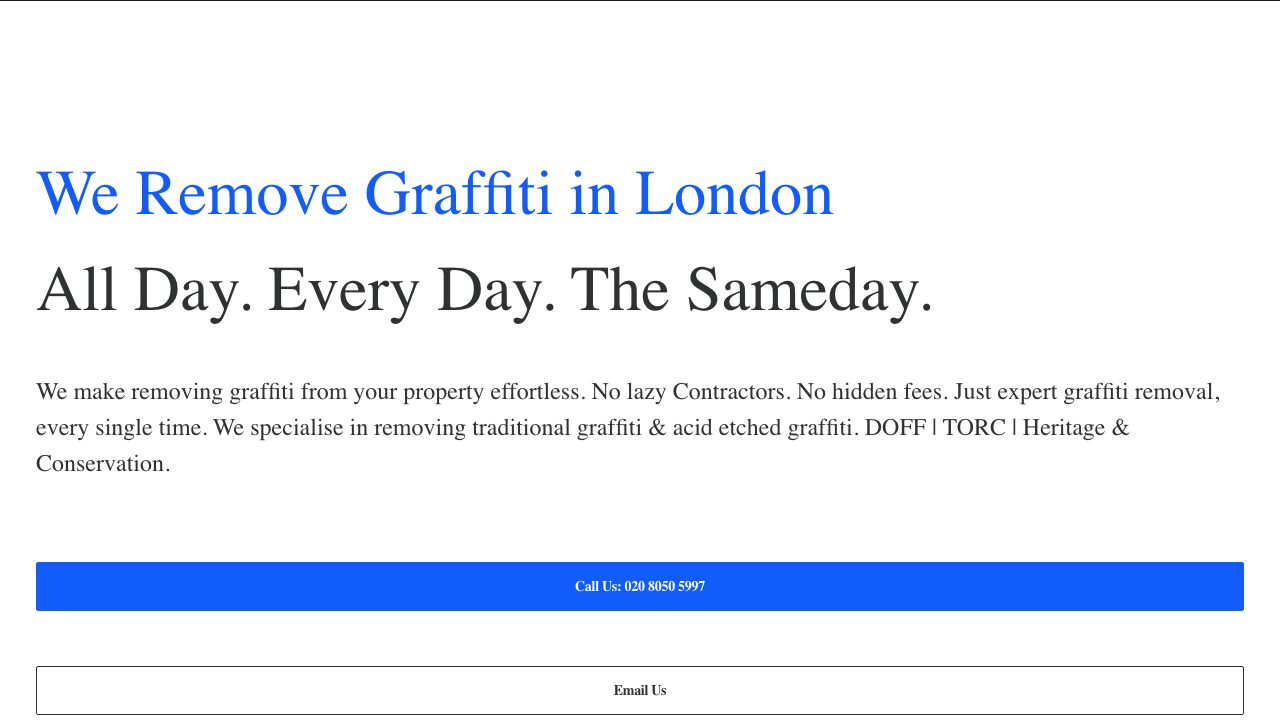 Graffiti Removal London - DUA website