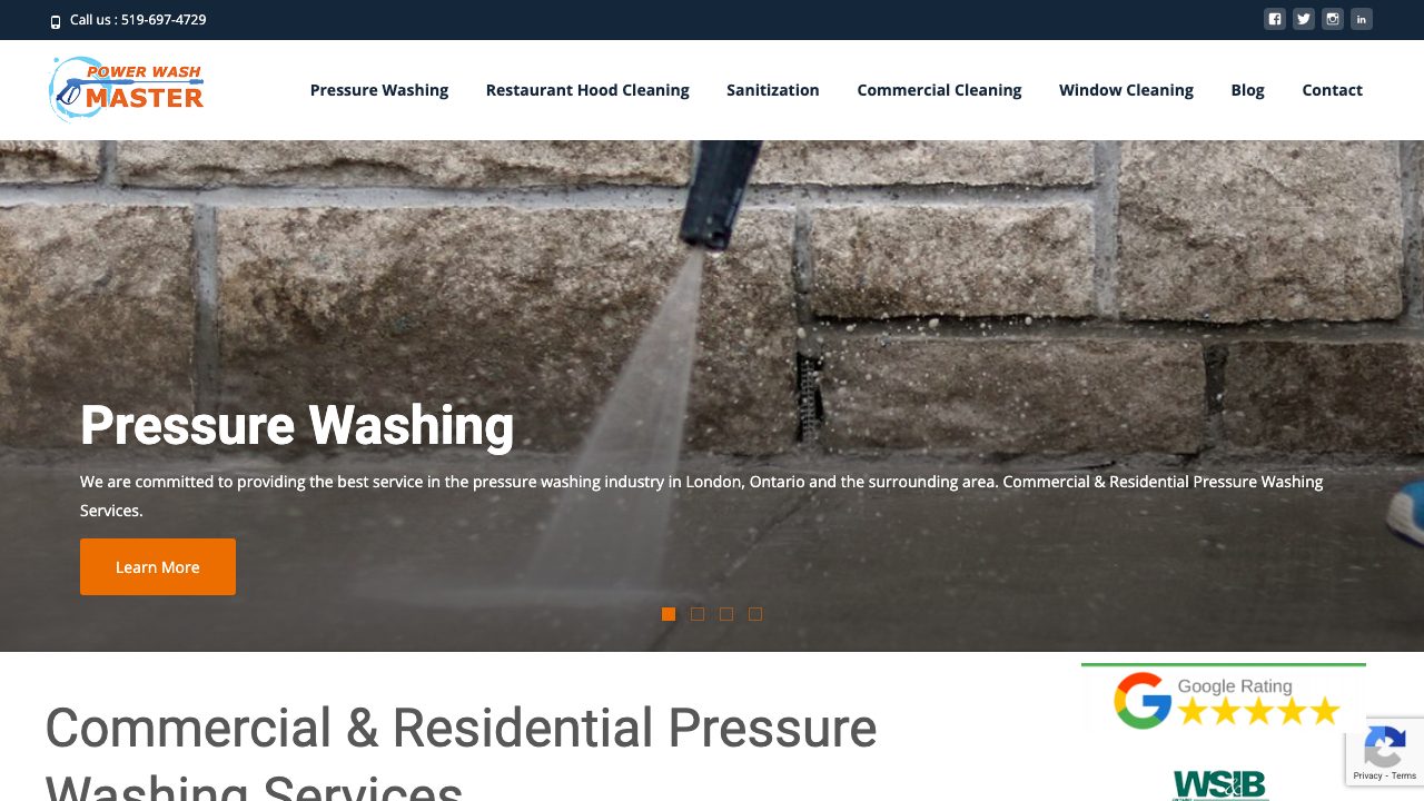 Power Wash Master website