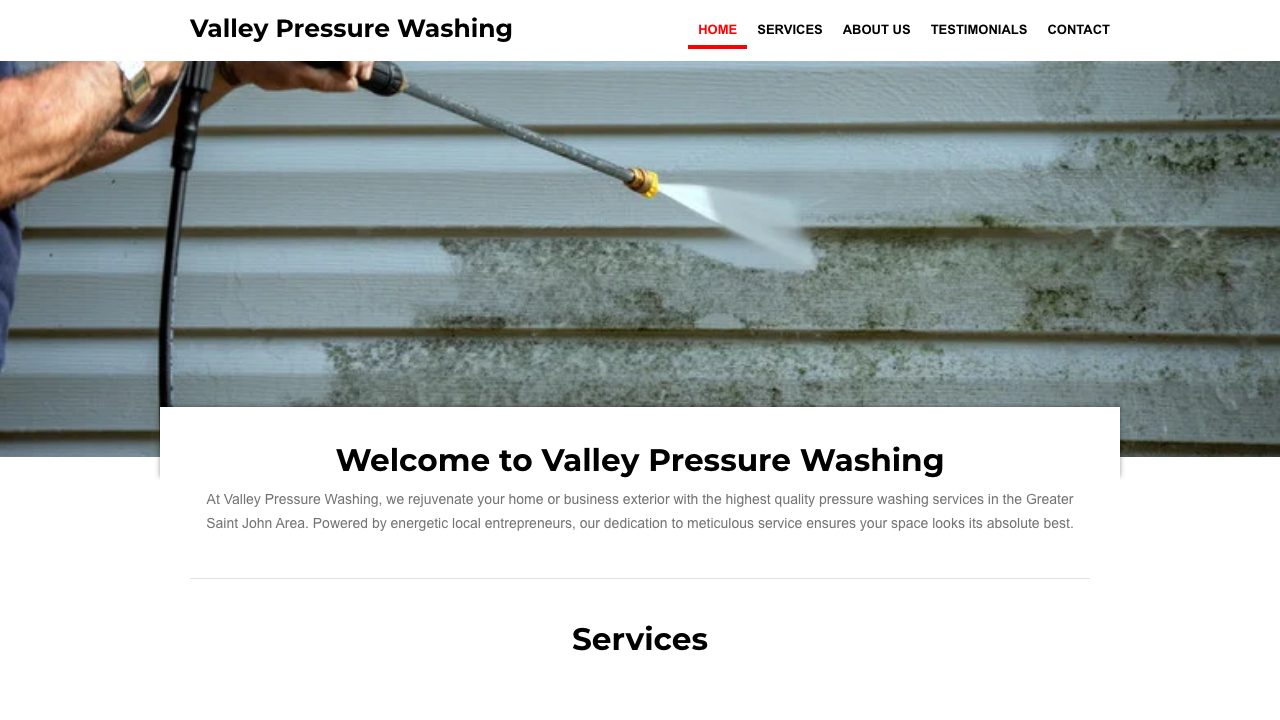 Valley Pressure Washing website