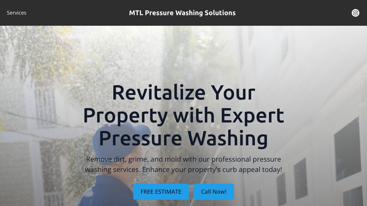 Montreal Pressure Washing Solutions website