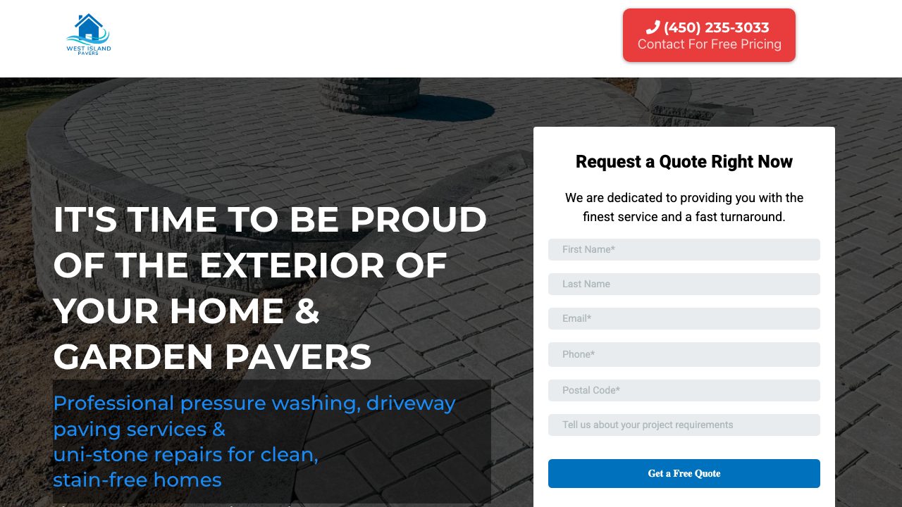 West Island Pavers website