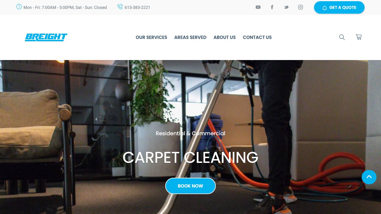 Breight Tile and Grout Cleaning website