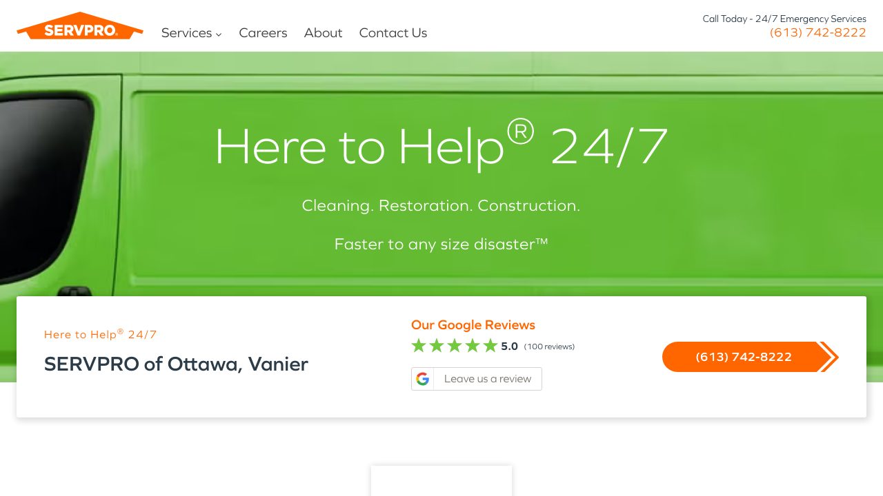 SERVPRO of Ottawa, Vanier website