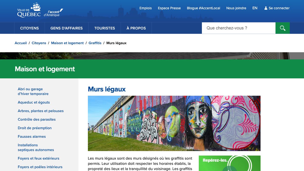 Graff Zone, Murs Légaux Graffiti website