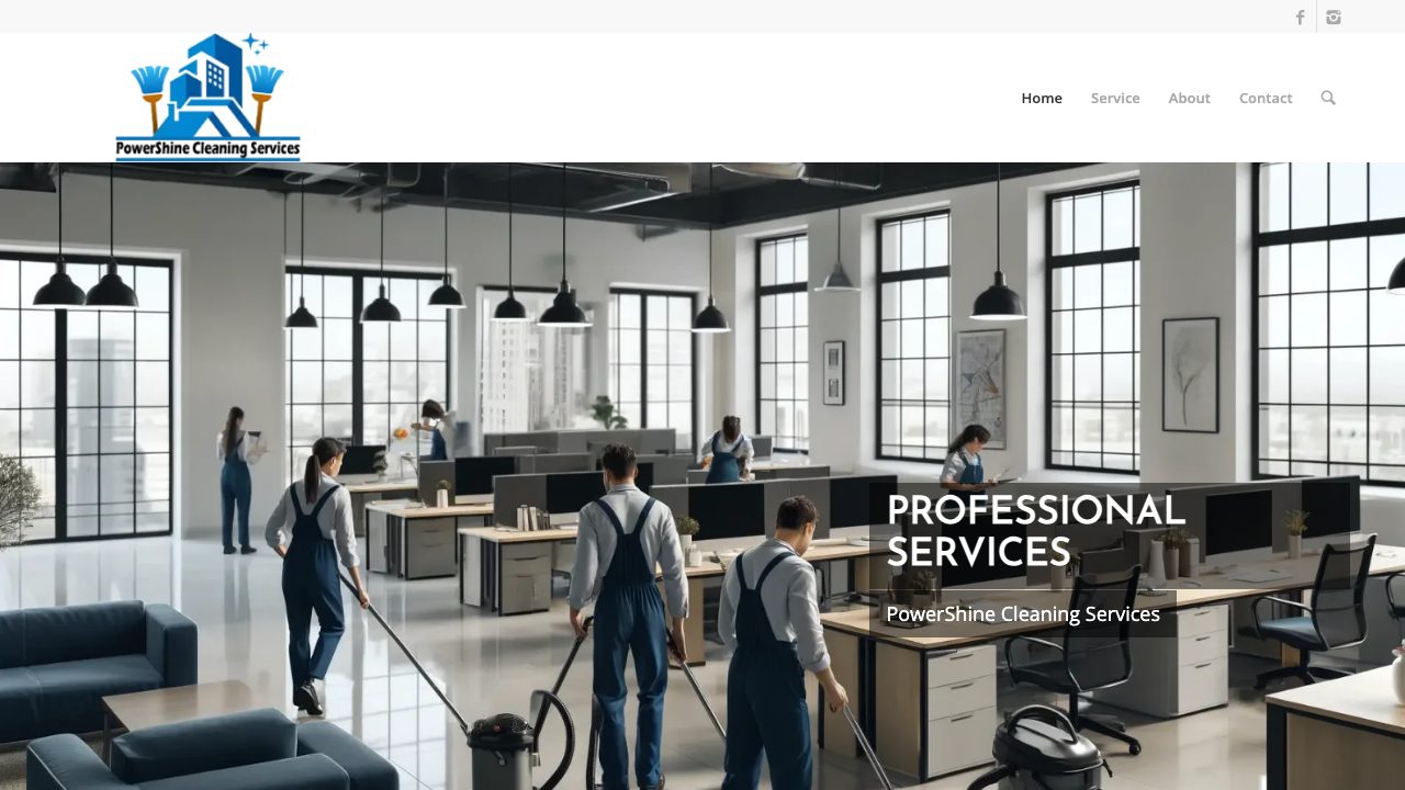 PowerShine Cleaning Services website