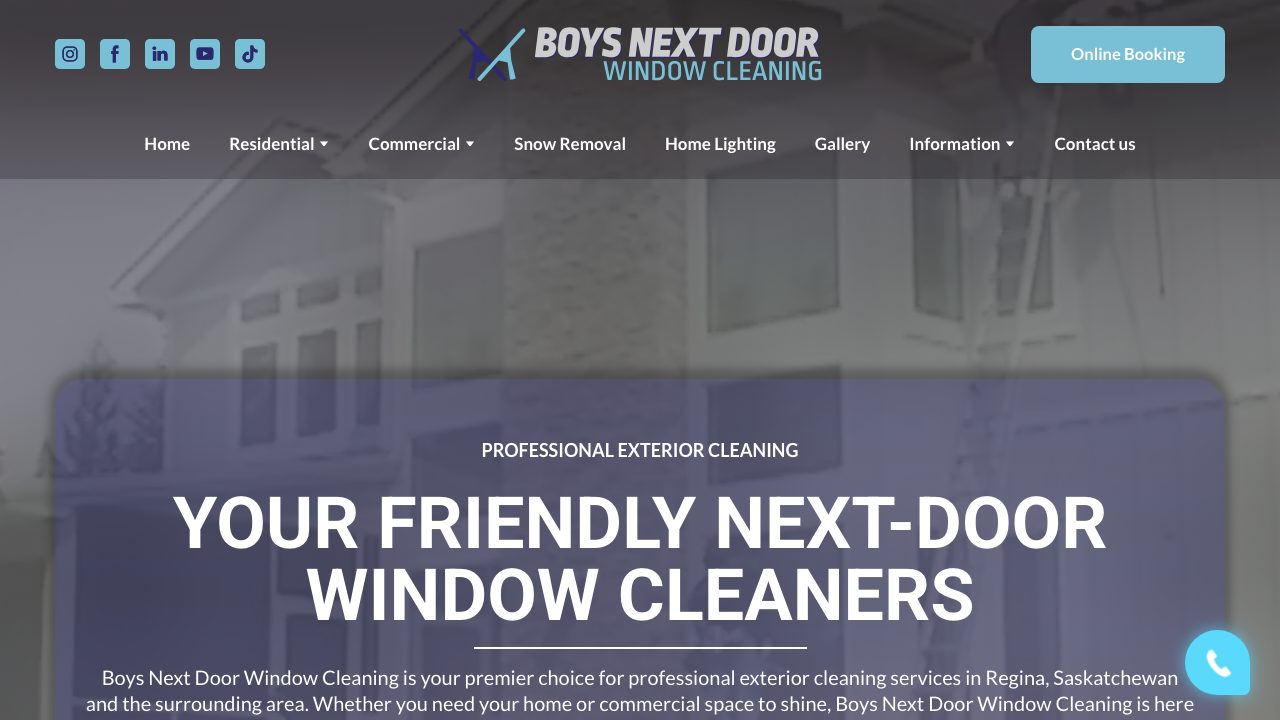 Boys Next Door Window Cleaning website