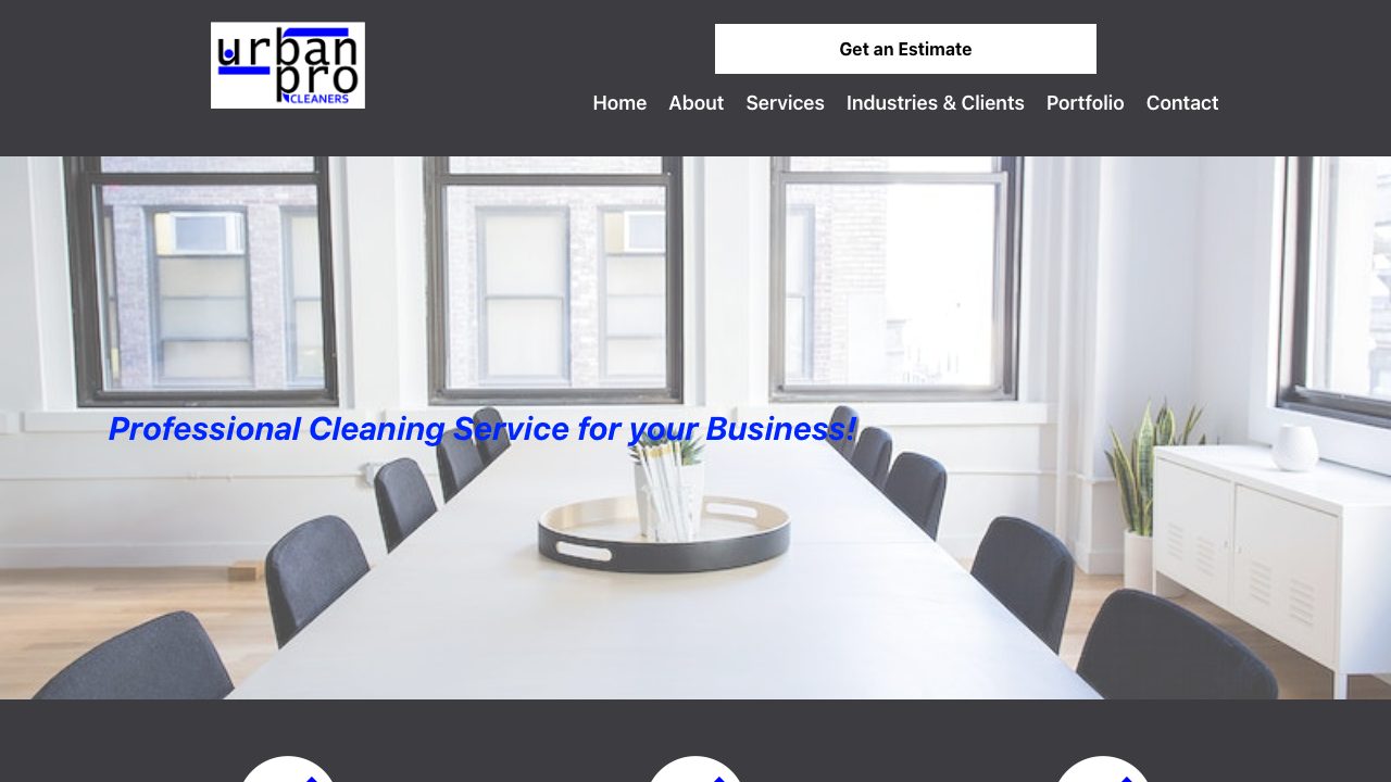 Urban Pro Cleaners website
