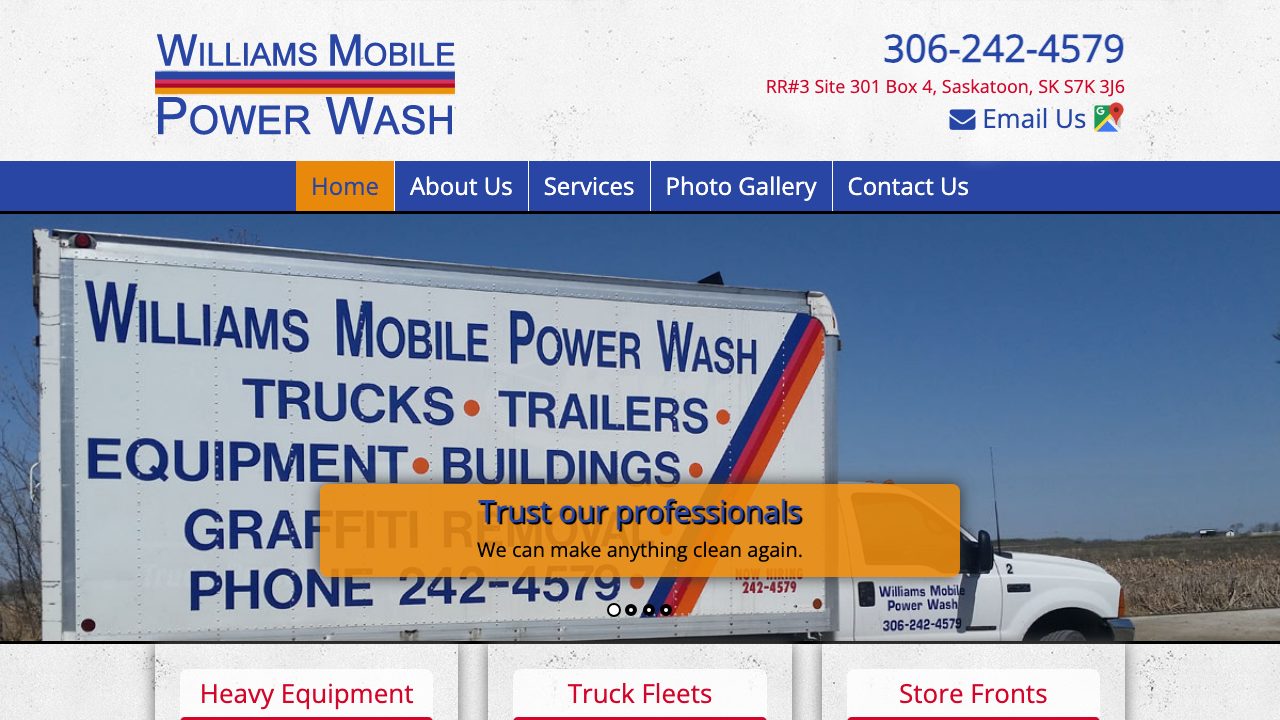 Williams Mobile Power Wash (2016) Ltd. website