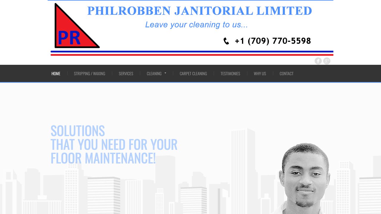 Philrobben Janitorial Limited website