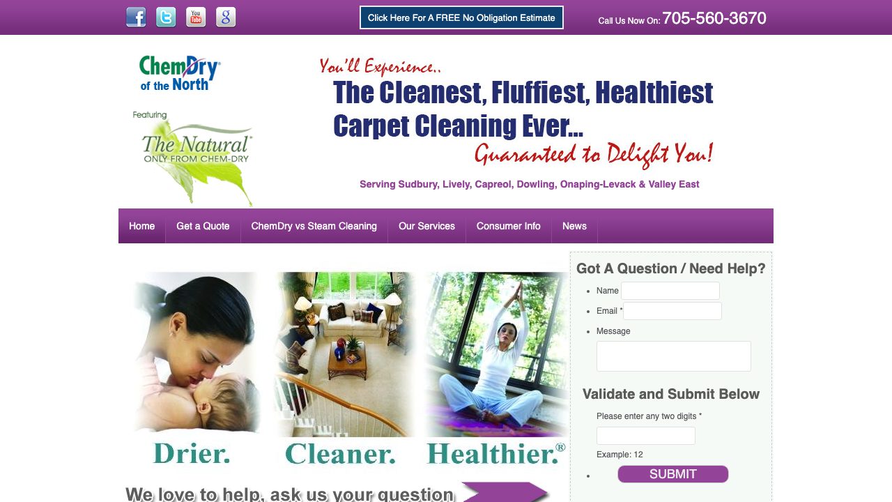 Chem-Dry of the North website