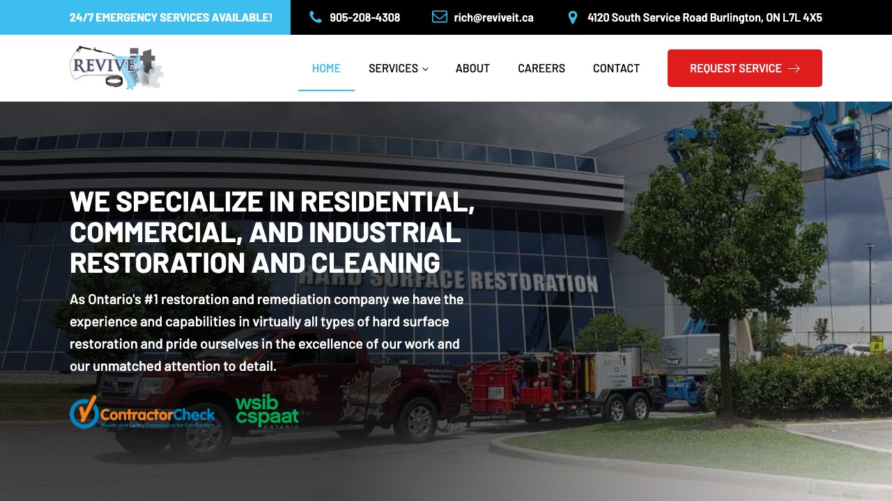 Revive Powerwashing and Restoration website