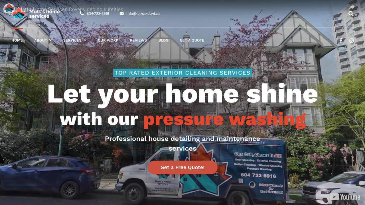 Matt's Home Services website