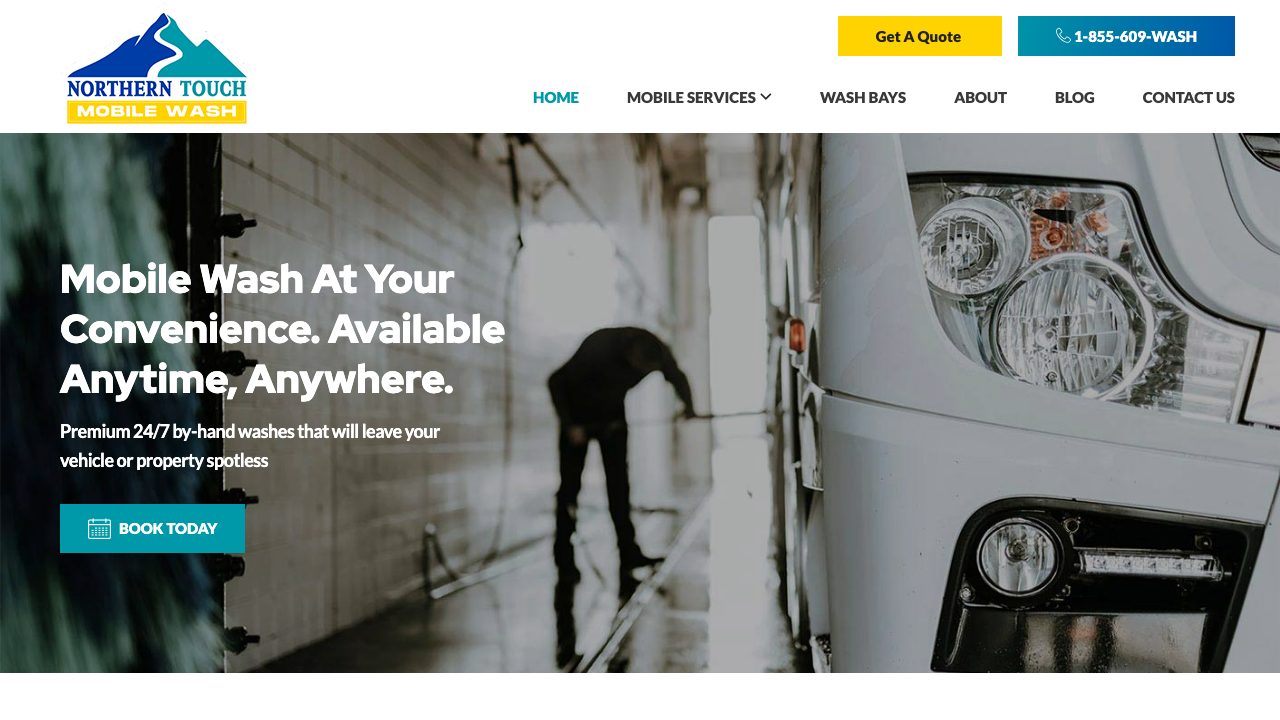 Northern Touch Mobile Wash website