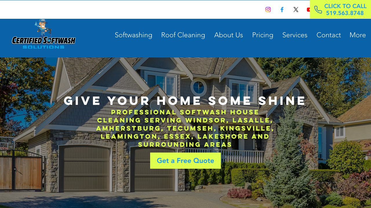 Certified Softwash Solutions website