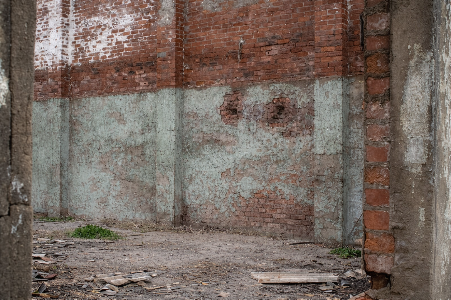 Après l'enlèvement de graffiti